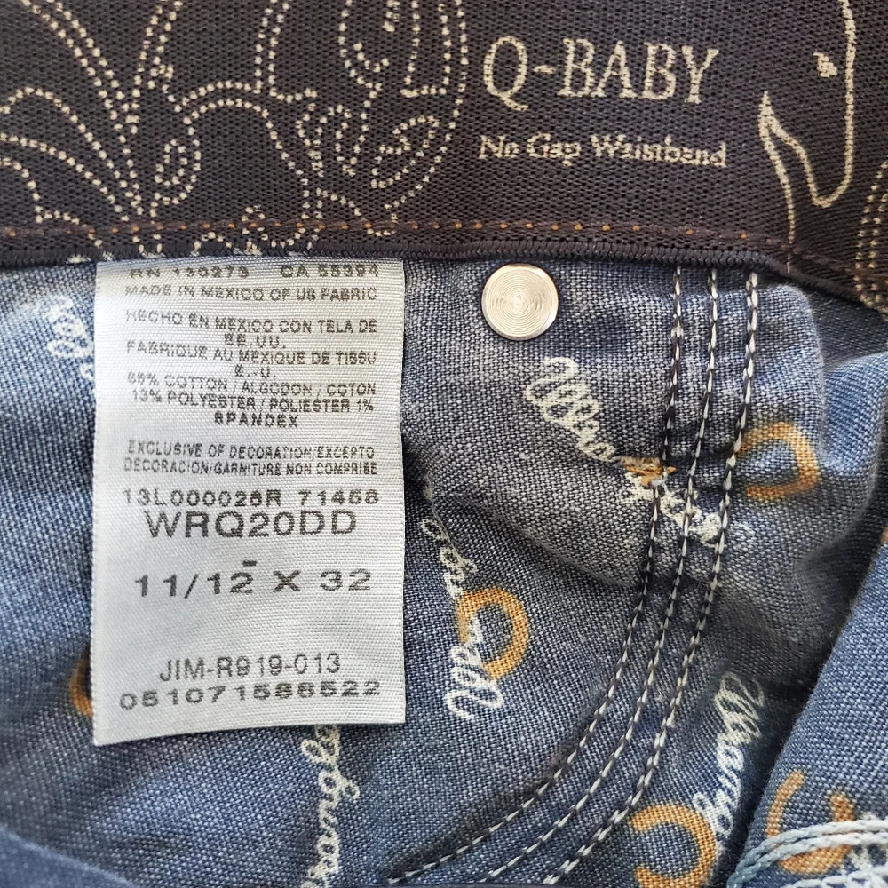 Wrangler Women's Q Baby No Gap Waistband Straight Leg Jeans Size 11/12 x 32